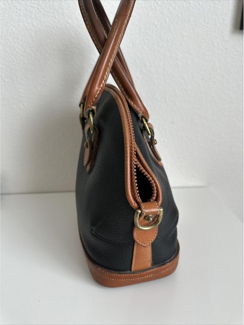 Vintage Dooney and Bourke D&B Norfolk All Weather Leather Satchel Handbag Purse - Picture 5 of 13